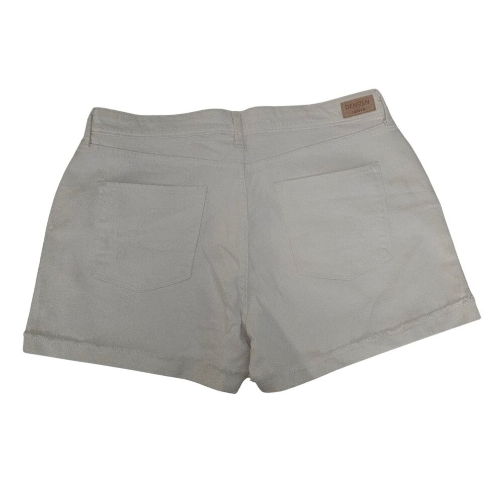 DENIZEN From Levi's High Rise Denim Shorts White Women's Size 16 W33 - Picture 3 of 11